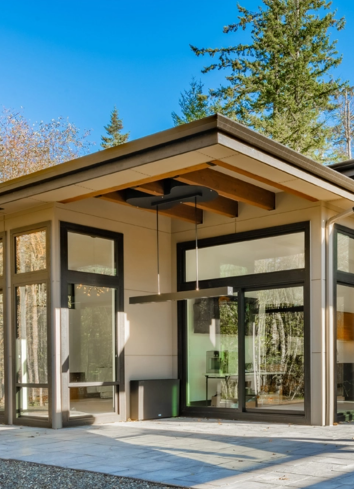 Modern home with energy-efficient windows