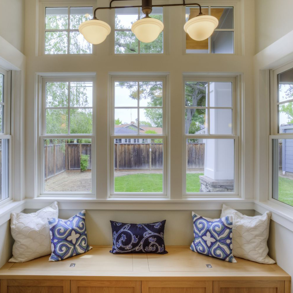 White grill windows in a Coquitlam living room