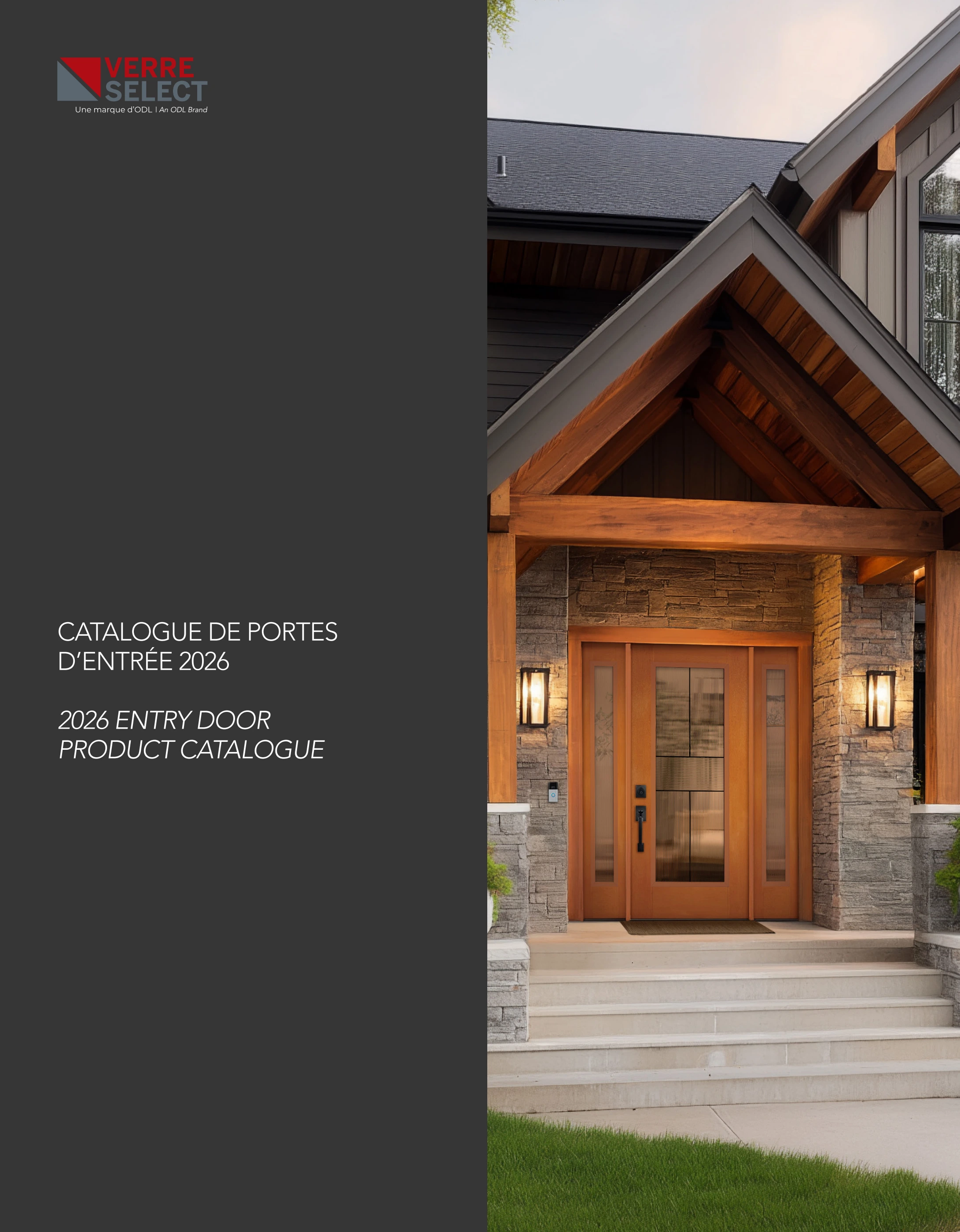 VERRE SELECT - Modern entry door with large windows, enhancing curb appeal.
