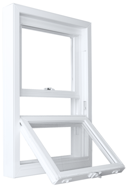 Single-hung window with a classic design, offering a movable lower sash for airflow.