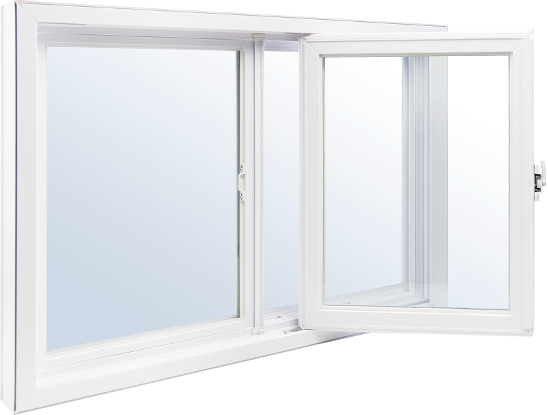 Single tilt slider window that tilts inward for easy cleaning and improved ventilation.